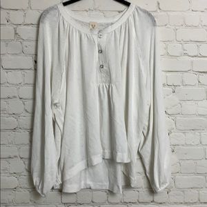 Free People Beige Peasant Top